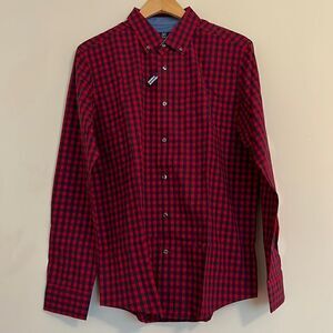 NWT George Stretch Poplin Button Down Shirt Size M